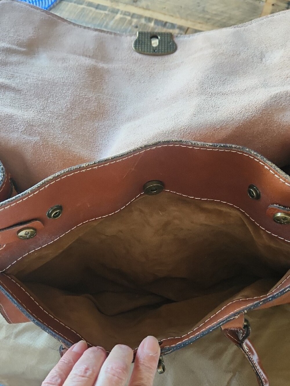 Patricia Nash Brown Leather Tote Handbag - Classic Women's Shoulder Ba/Crossbody - Picture 6 of 12